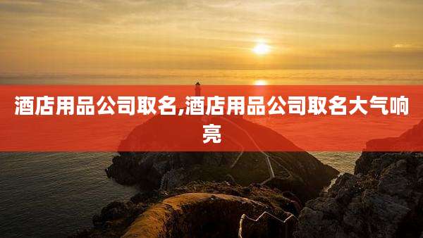 酒店用品公司取名,酒店用品公司取名大气响亮