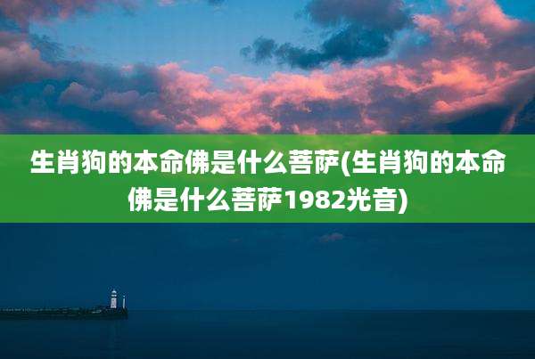 生肖狗的本命佛是什么菩萨(生肖狗的本命佛是什么菩萨1982光音)