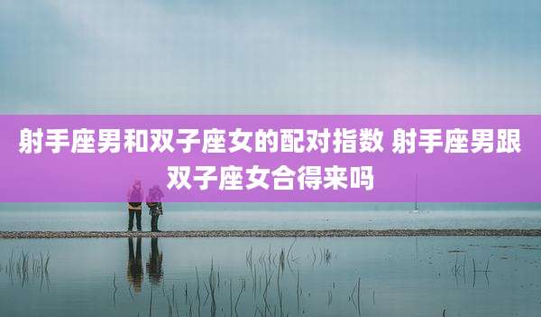 射手座男和双子座女的配对指数 射手座男跟双子座女合得来吗