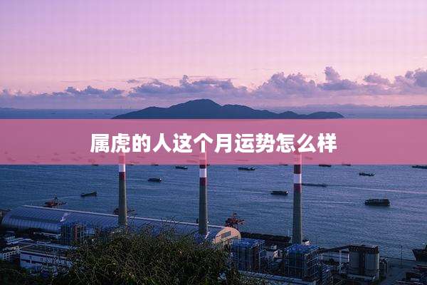属虎的人这个月运势怎么样