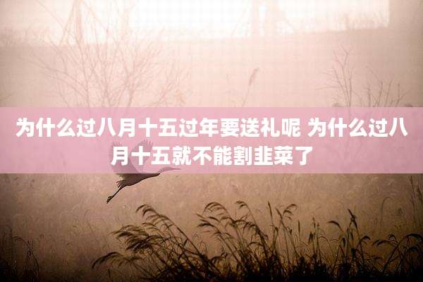 为什么过八月十五过年要送礼呢 为什么过八月十五就不能割韭菜了