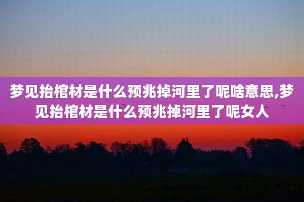 梦见抬棺材是什么预兆掉河里了呢啥意思,梦见抬棺材是什么预兆掉河里了呢女人