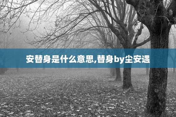 安替身是什么意思,替身by尘安遇