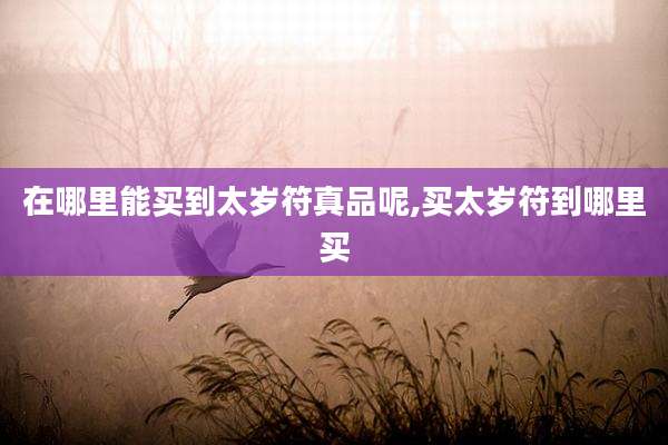 在哪里能买到太岁符真品呢,买太岁符到哪里买
