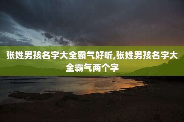 张姓男孩名字大全霸气好听,张姓男孩名字大全霸气两个字