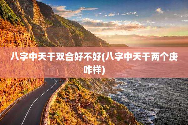八字中天干双合好不好(八字中天干两个庚咋样)