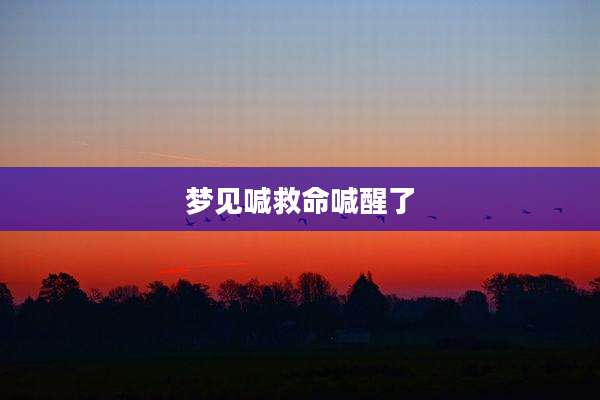 梦见喊救命喊醒了