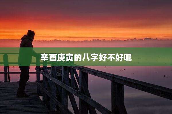 辛酉庚寅的八字好不好呢