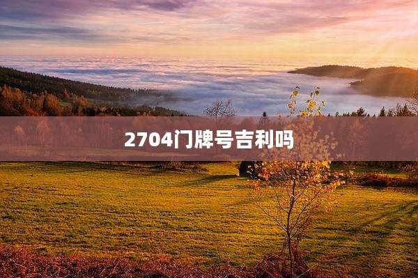 2704门牌号吉利吗