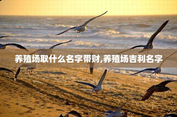 养殖场取什么名字带财,养殖场吉利名字