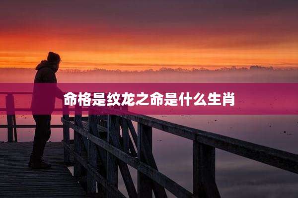 命格是纹龙之命是什么生肖