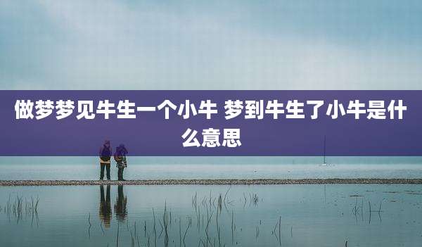 做梦梦见牛生一个小牛 梦到牛生了小牛是什么意思