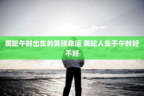 属蛇午时出生的男孩命运 属蛇人生于午时好不好