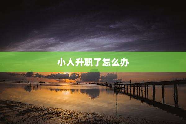 小人升职了怎么办