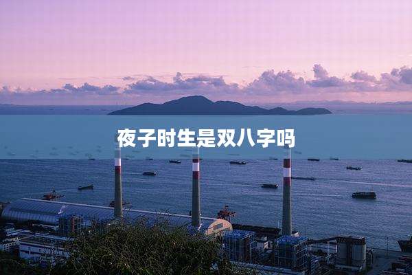 夜子时生是双八字吗