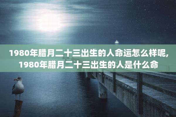 1980年腊月二十三出生的人命运怎么样呢,1980年腊月二十三出生的人是什么命