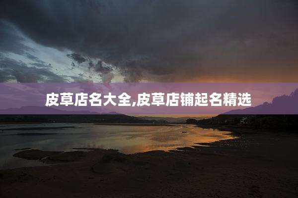 皮草店名大全,皮草店铺起名精选