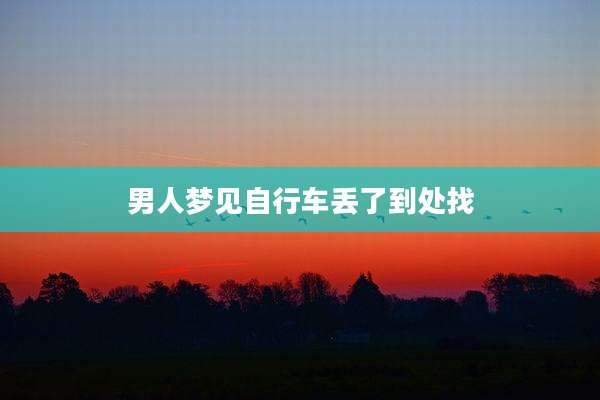 男人梦见自行车丢了到处找