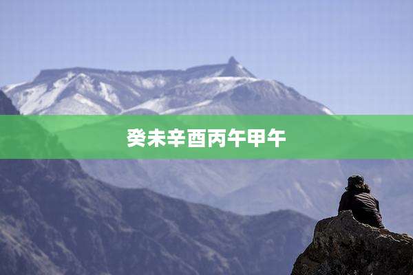 癸未辛酉丙午甲午