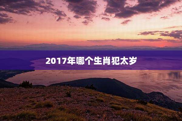 2017年哪个生肖犯太岁