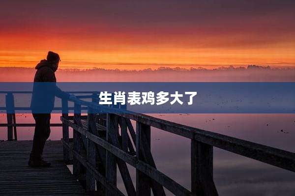 生肖表鸡多大了