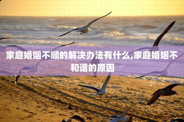 家庭婚姻不顺的解决办法有什么,家庭婚姻不和谐的原因