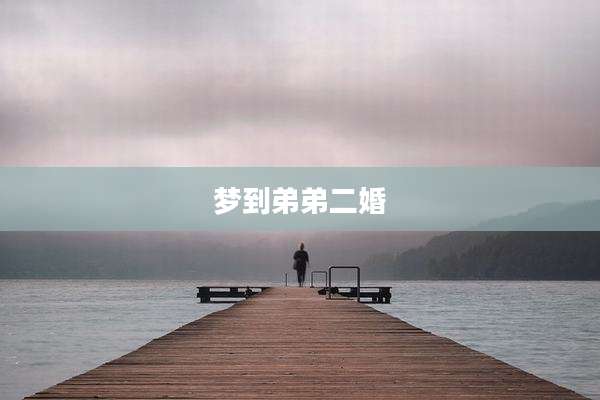 梦到弟弟二婚