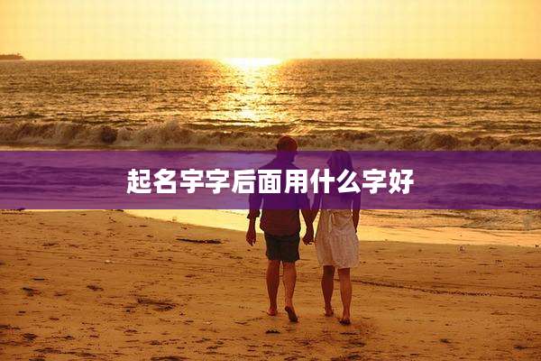 起名宇字后面用什么字好