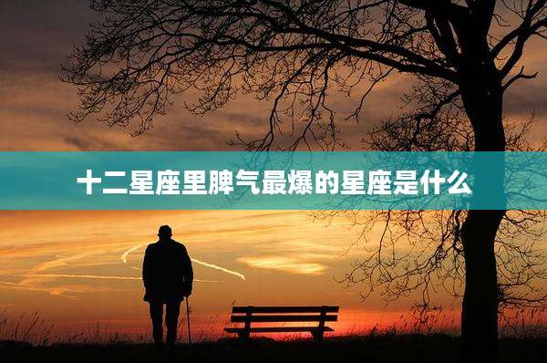 十二星座里脾气最爆的星座是什么