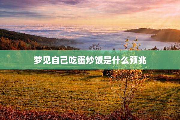 梦见自己吃蛋炒饭是什么预兆