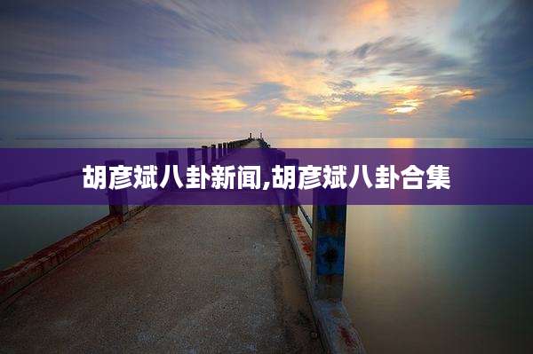 胡彦斌八卦新闻,胡彦斌八卦合集