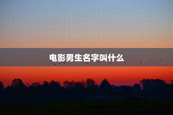 电影男生名字叫什么