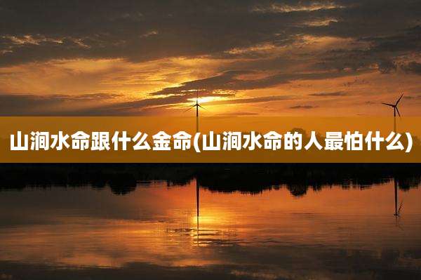 山涧水命跟什么金命(山涧水命的人最怕什么)