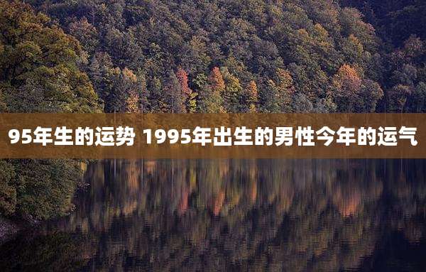 95年生的运势 1995年出生的男性今年的运气