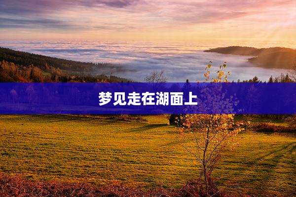 梦见走在湖面上