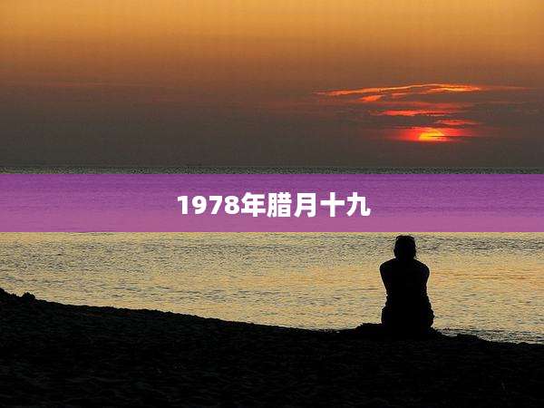 1978年腊月十九