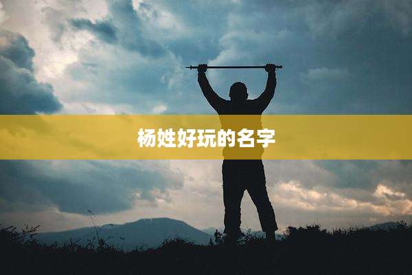 杨姓好玩的名字