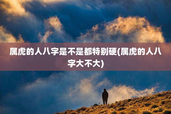 属虎的人八字是不是都特别硬(属虎的人八字大不大)