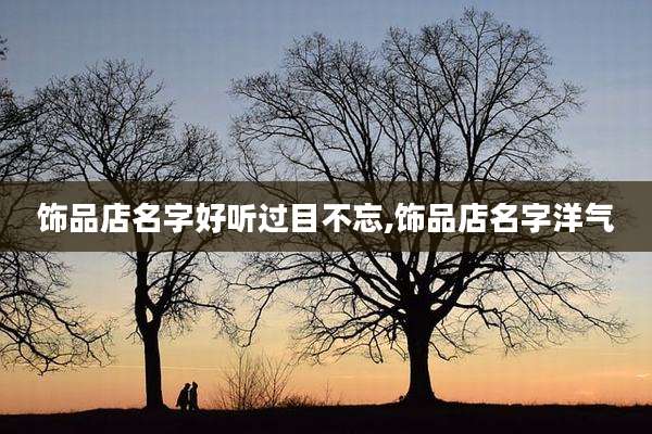 饰品店名字好听过目不忘,饰品店名字洋气