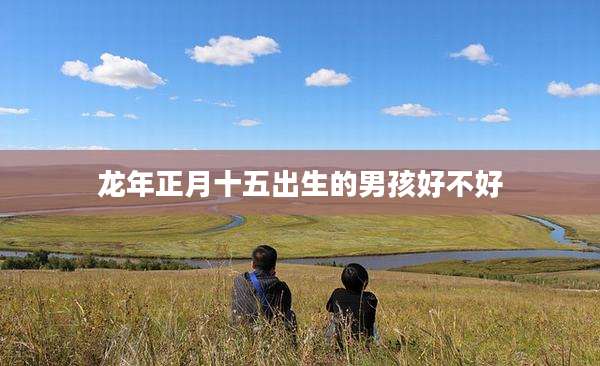 龙年正月十五出生的男孩好不好