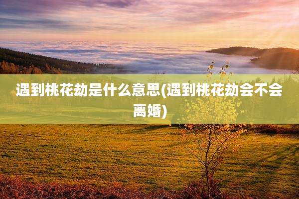 遇到桃花劫是什么意思(遇到桃花劫会不会离婚)