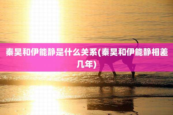 秦昊和伊能静是什么关系(秦昊和伊能静相差几年)