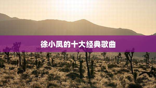 徐小凤的十大经典歌曲
