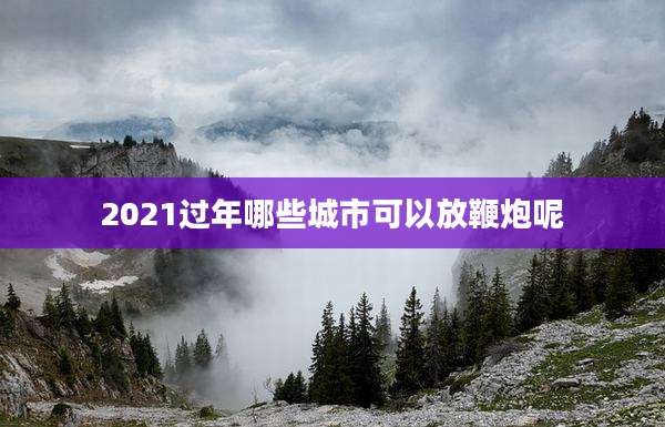 2021过年哪些城市可以放鞭炮呢