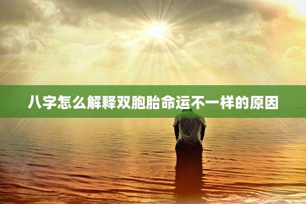 八字怎么解释双胞胎命运不一样的原因