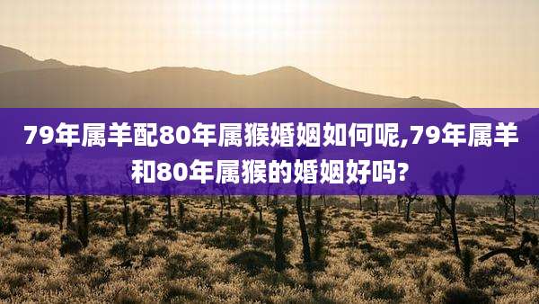 79年属羊配80年属猴婚姻如何呢,79年属羊和80年属猴的婚姻好吗?