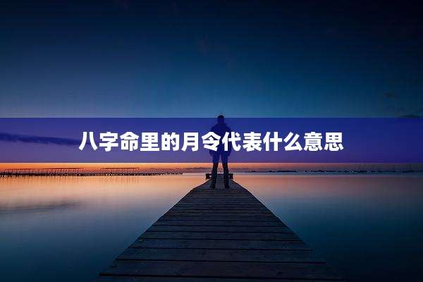 八字命里的月令代表什么意思