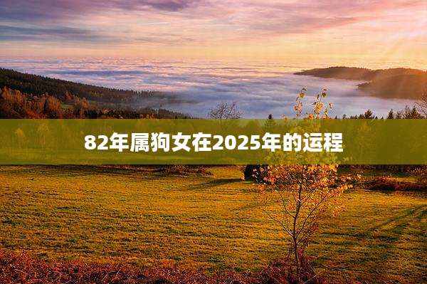 82年属狗女在2025年的运程