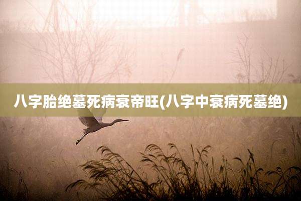 八字胎绝墓死病衰帝旺(八字中衰病死墓绝)