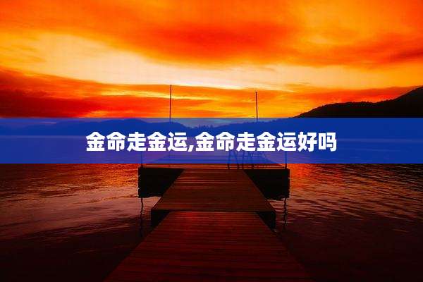 金命走金运,金命走金运好吗